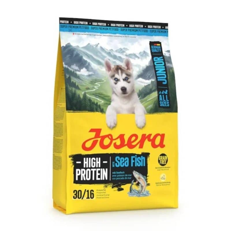 Josera High Protein Junior Sea Fish sausā suņu barība kucēniem bezgraudu ar jūras zivīm 900 g